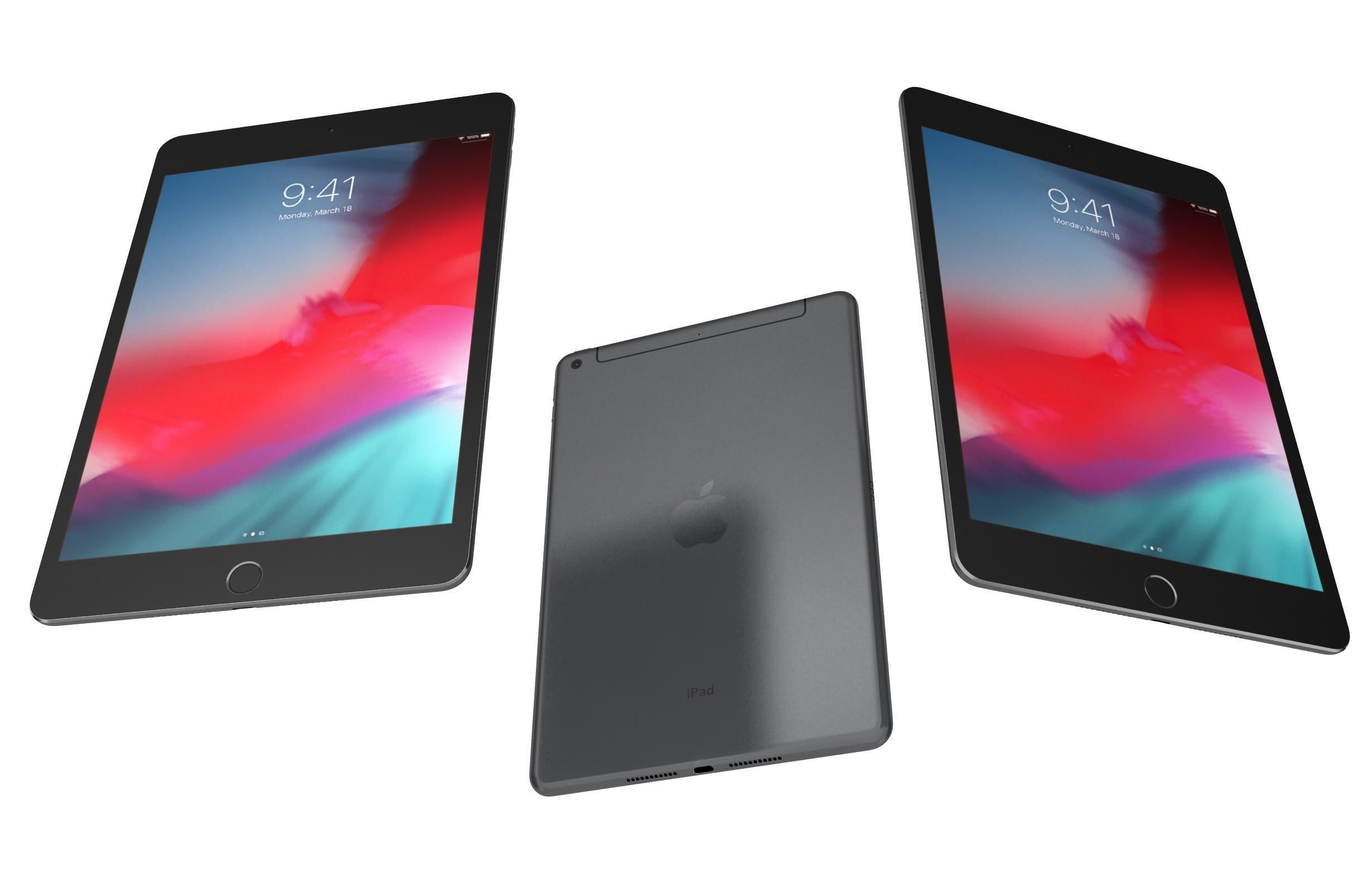 Apple iPad mini 5 iPad mini 5th Gen All Colors 3D model_11