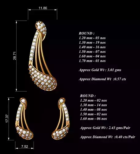 Women Pendants Earrings Set