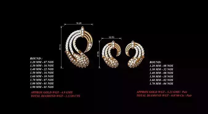 Women Pendants Earrings Set