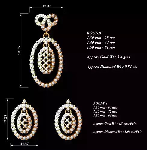 Women Pendants Earrings Set