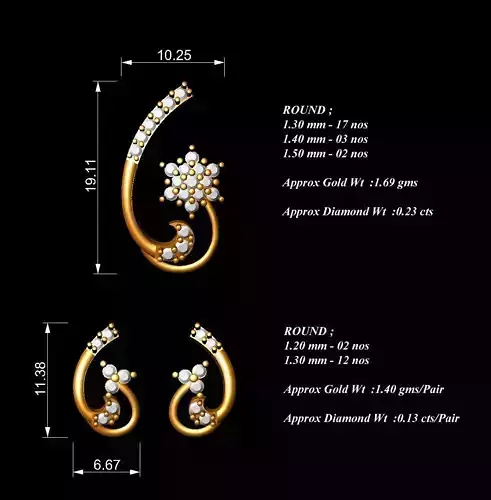 Women Pendants Earrings Set