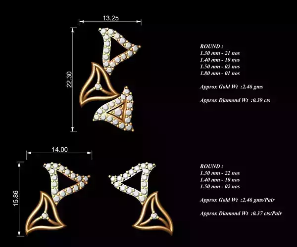 Women Pendants Earrings Set