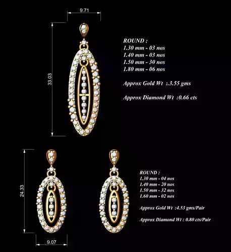 Women Pendants Earrings Set