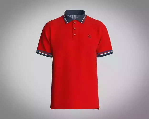Mens Polo Shirt-Core 3D model