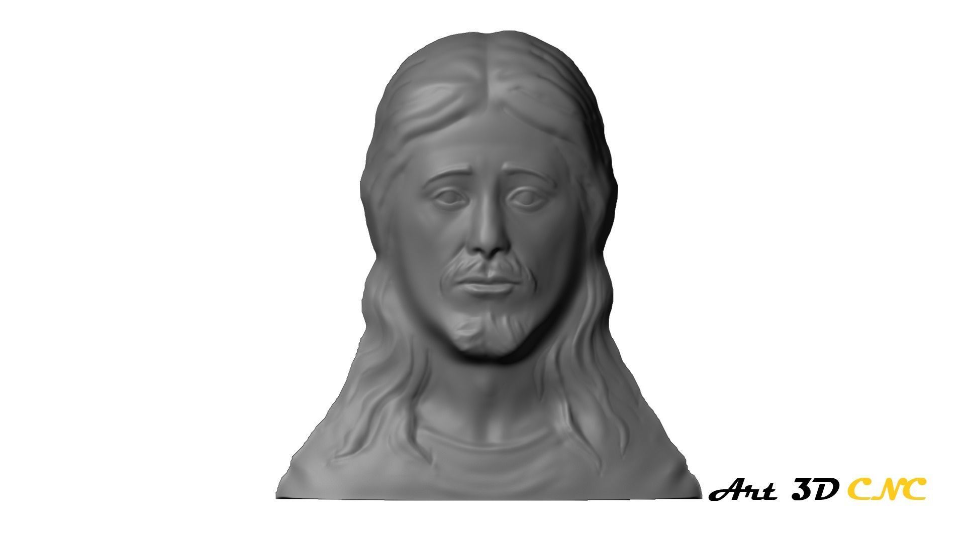 Jesus Christ Art CNC- ArtCam 3D print model_2