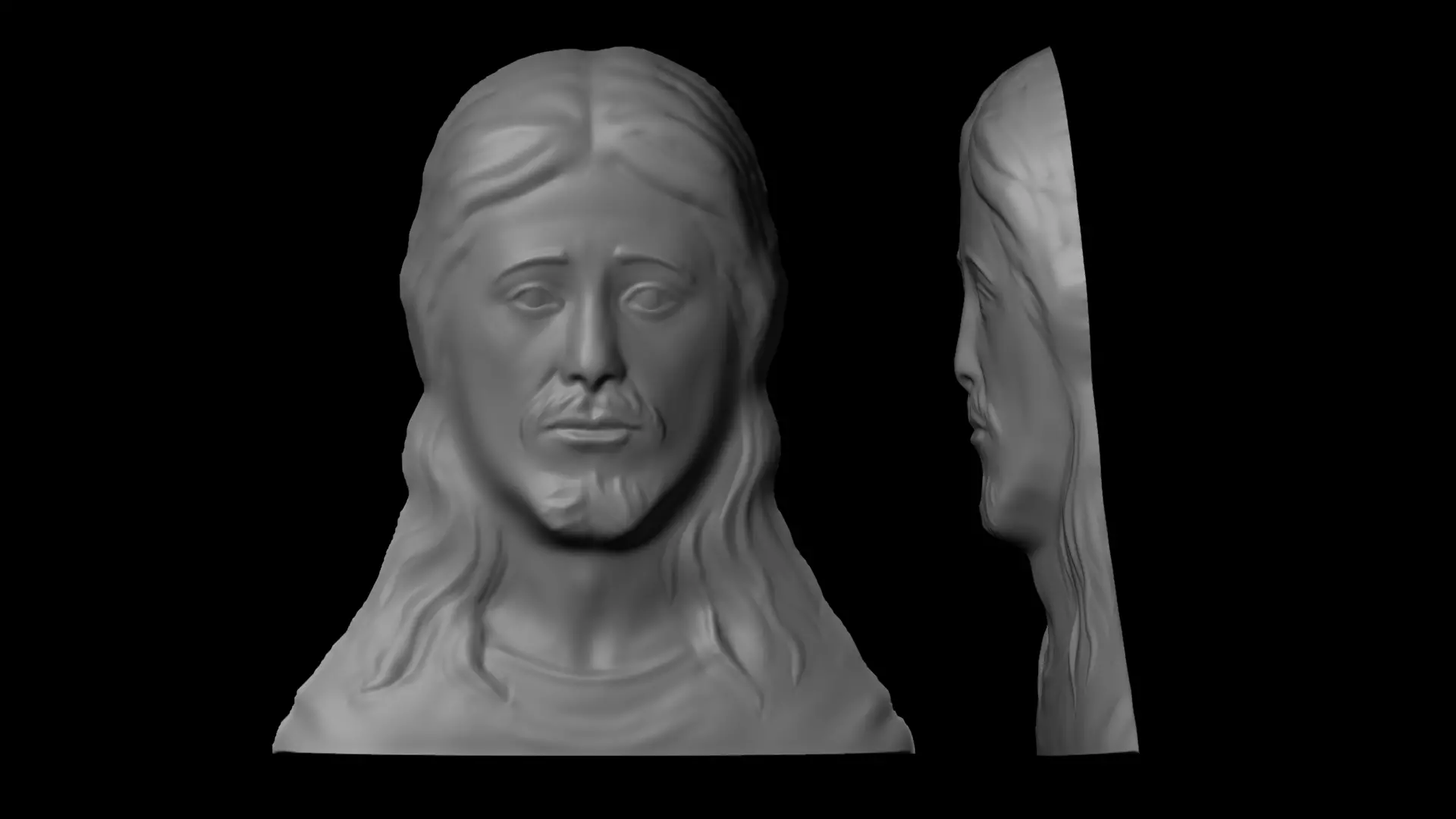 Jesus Christ Art CNC- ArtCam 3D print model_0