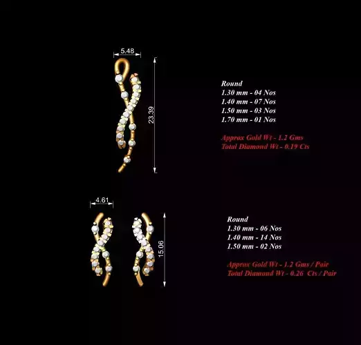 Women Pendants Earrings Set