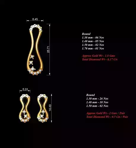 Women Pendants Earrings Set