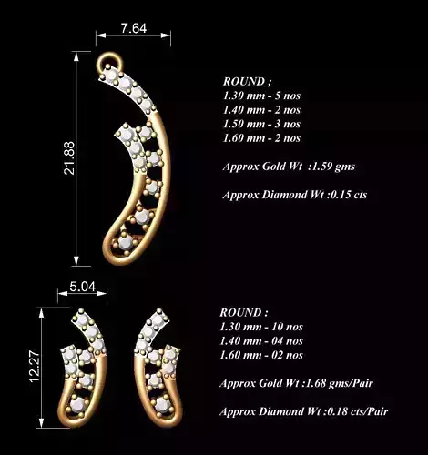 Women Pendants Earrings Set