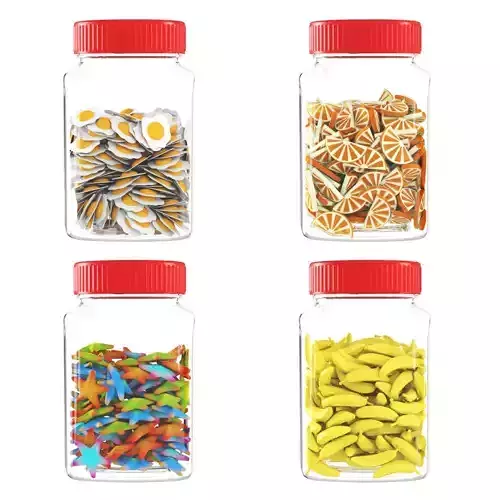 Sweets in a jar 3D model