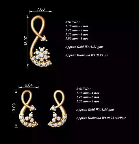 Women Pendants Earrings Set