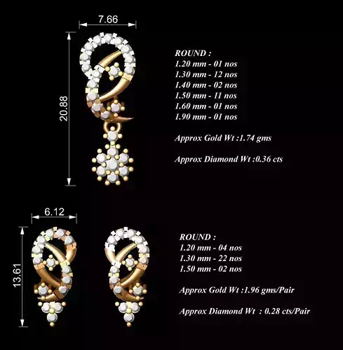 Women Pendants Earrings Set