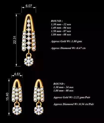 Women Pendants Earrings Set