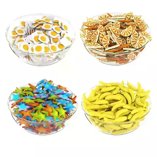 Sweets in a bowl 3D model