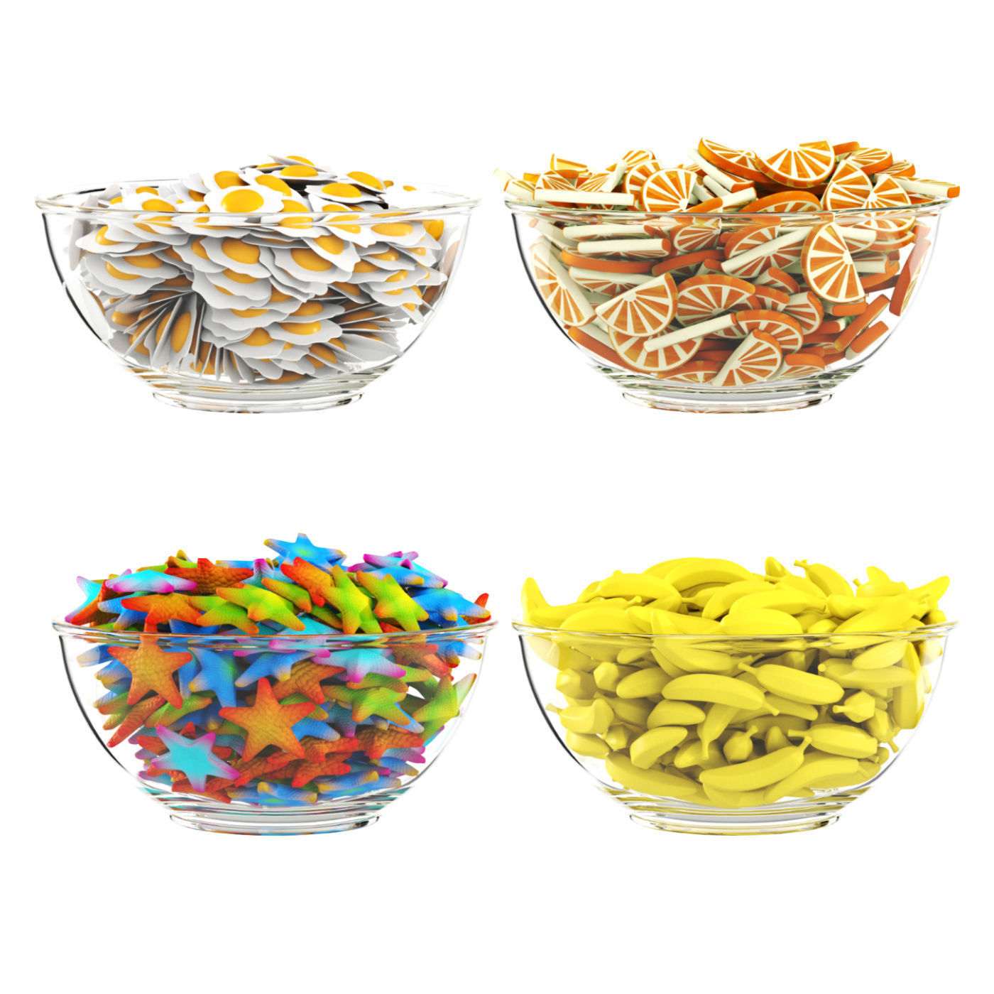 Sweets in a bowl 3D model_1