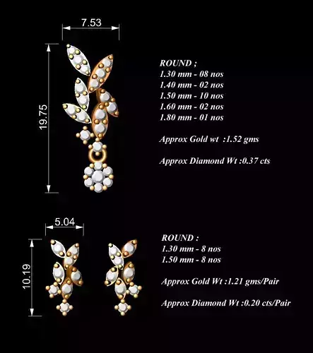 Women Pendants Earrings Set