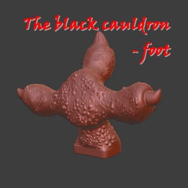 The black cauldron for Halloween decoration or candy bowl 3D print model_6