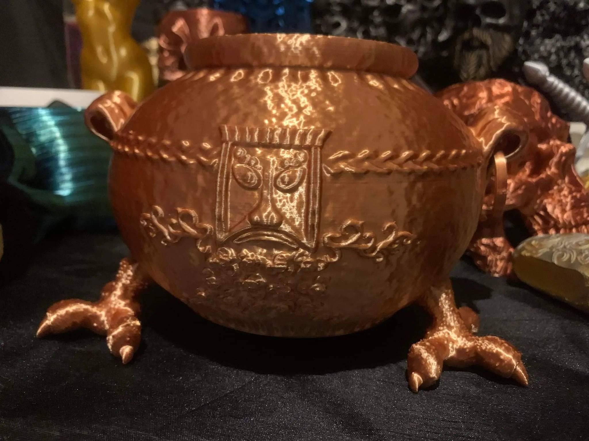 The black cauldron for Halloween decoration or candy bowl 3D print model_2