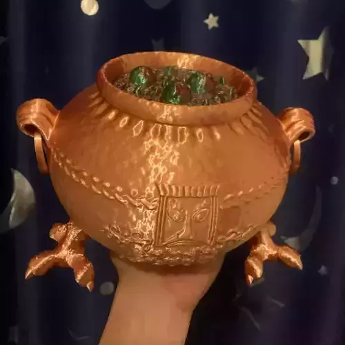 The black cauldron for Halloween decoration or candy bowl 3D print model