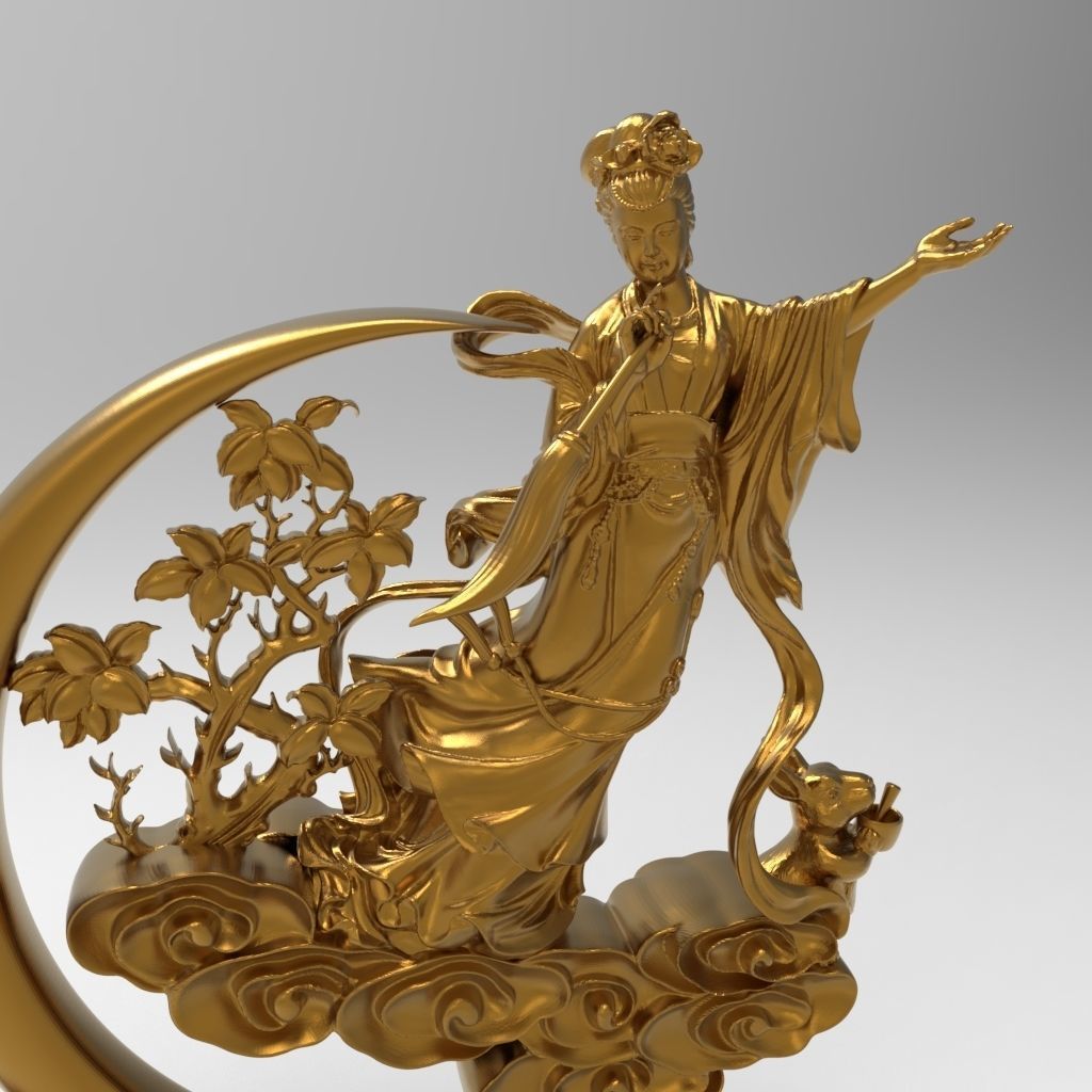 The Legend of Chang e the Jade Rabbit and the Palace of the Moon 3D print model_7