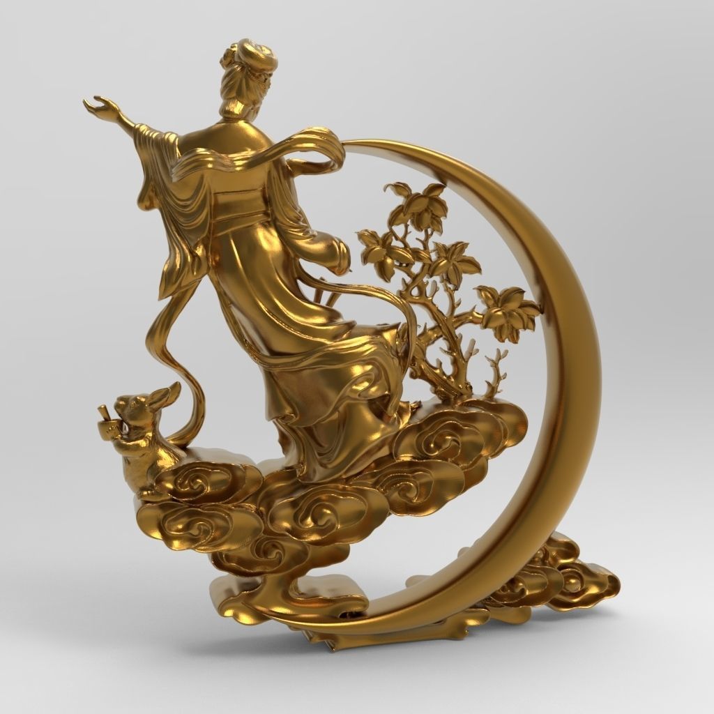 The Legend of Chang e the Jade Rabbit and the Palace of the Moon 3D print model_4