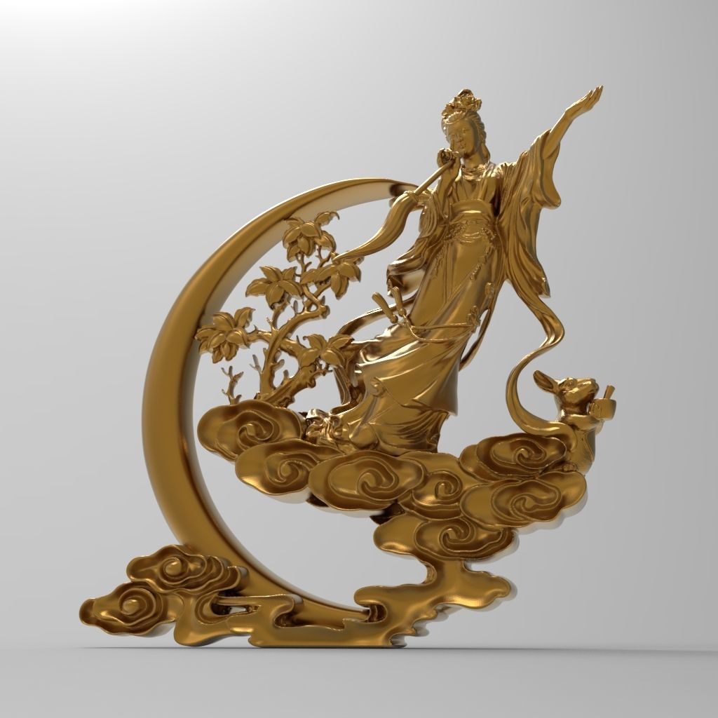 The Legend of Chang e the Jade Rabbit and the Palace of the Moon 3D print model_6