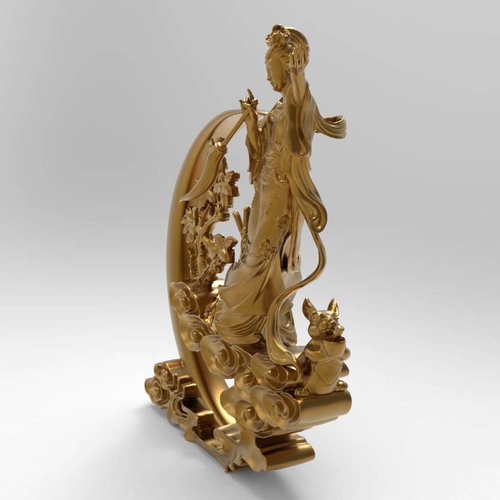 The Legend of Chang e the Jade Rabbit and the Palace of the Moon 3D print model_2