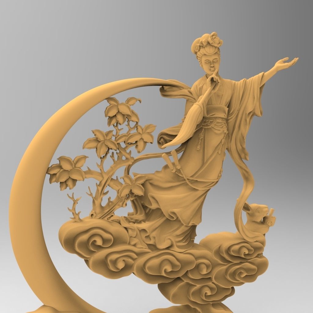 The Legend of Chang e the Jade Rabbit and the Palace of the Moon 3D print model_11
