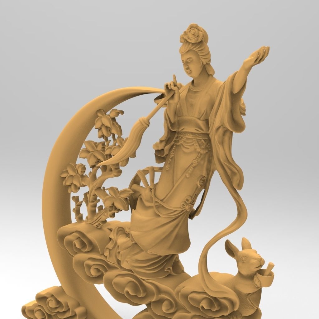 The Legend of Chang e the Jade Rabbit and the Palace of the Moon 3D print model_10