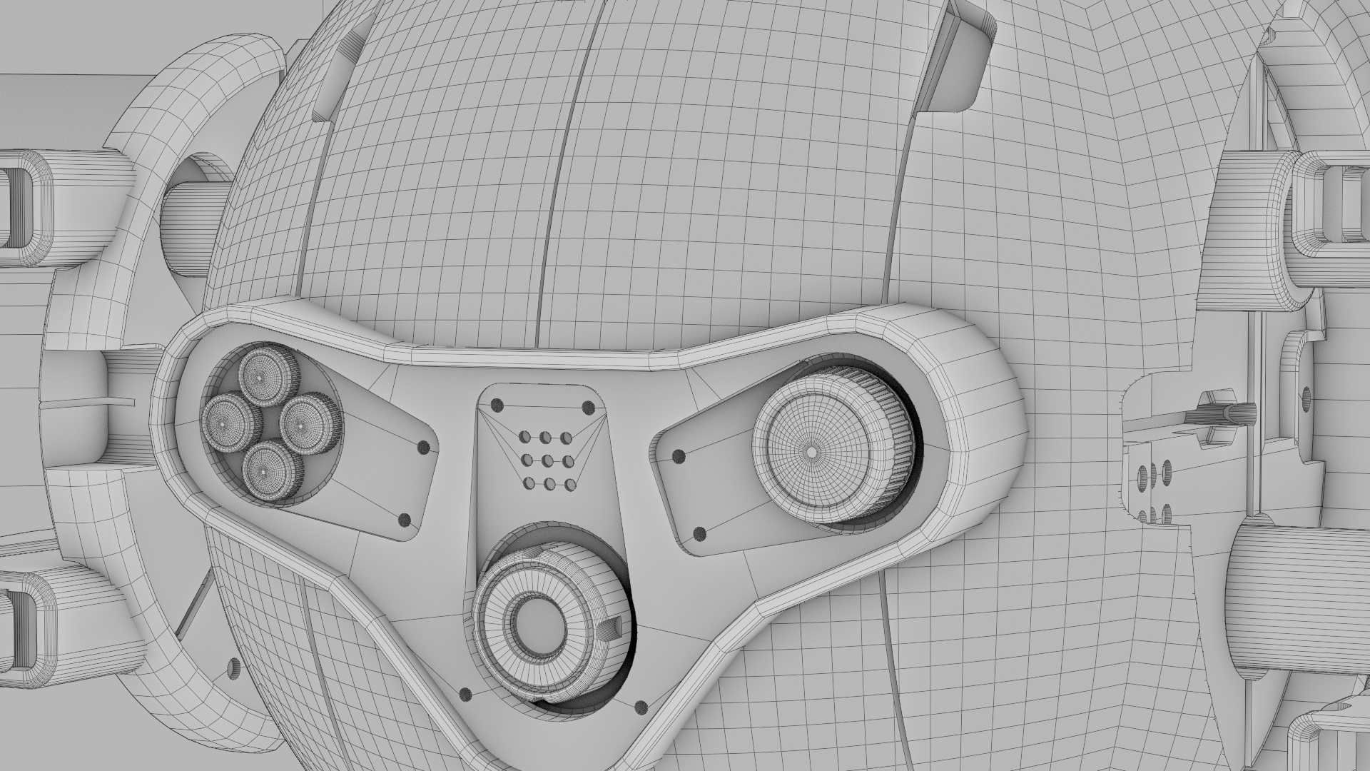 BALL DROID R-166  RIGGED 3D model_36