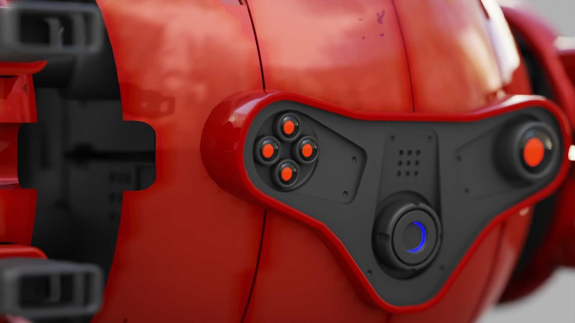 BALL DROID R-166  RIGGED 3D model_23