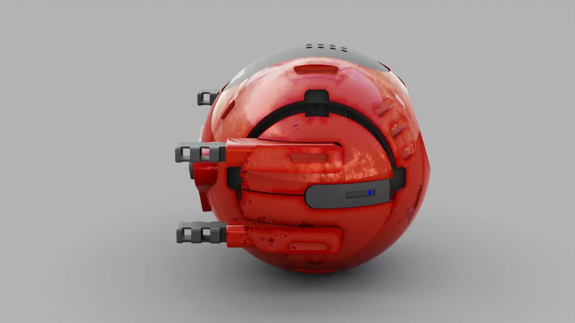 BALL DROID R-166  RIGGED 3D model_15