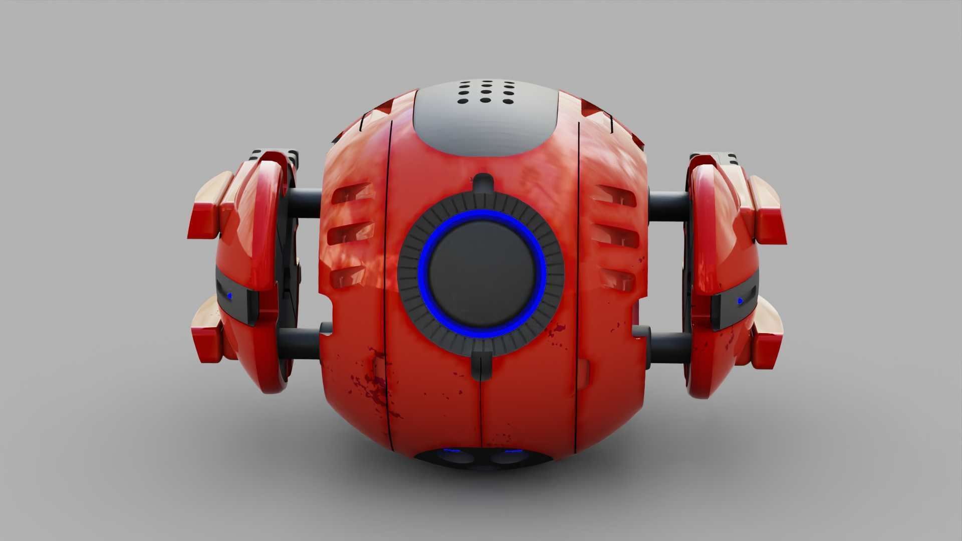 BALL DROID R-166  RIGGED 3D model_17