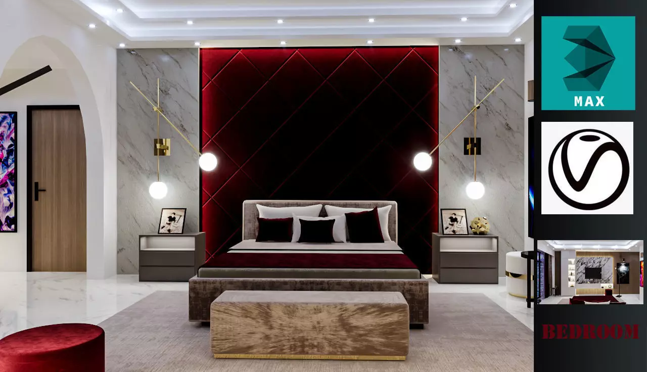 Bedroom 02 3D model_0