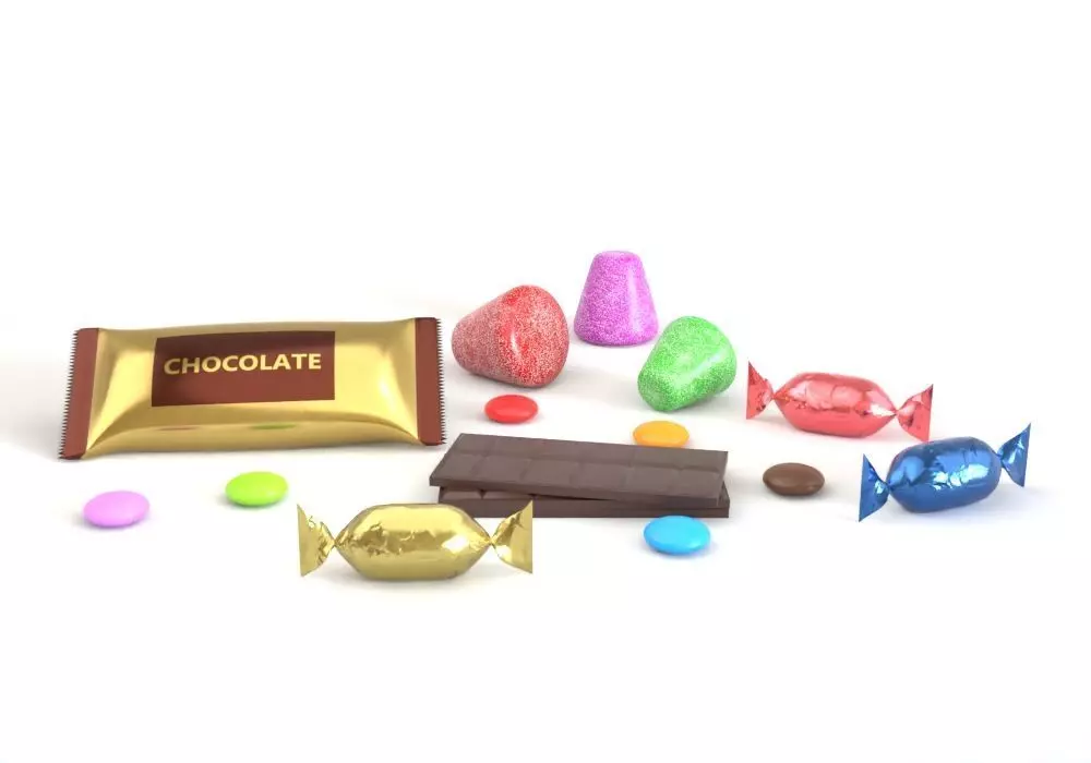 chocolate and candies pbr Free low-poly 3D model_0