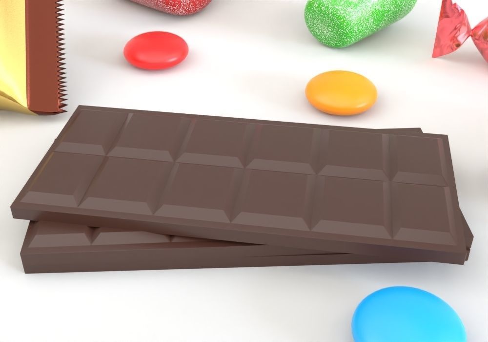 chocolate and candies pbr Free low-poly 3D model_4