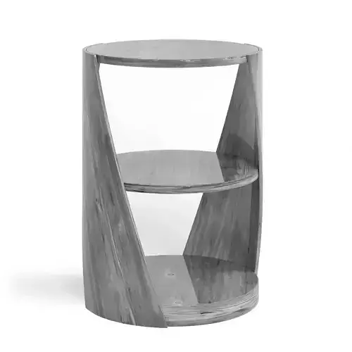 Table side with three shelves 3D model