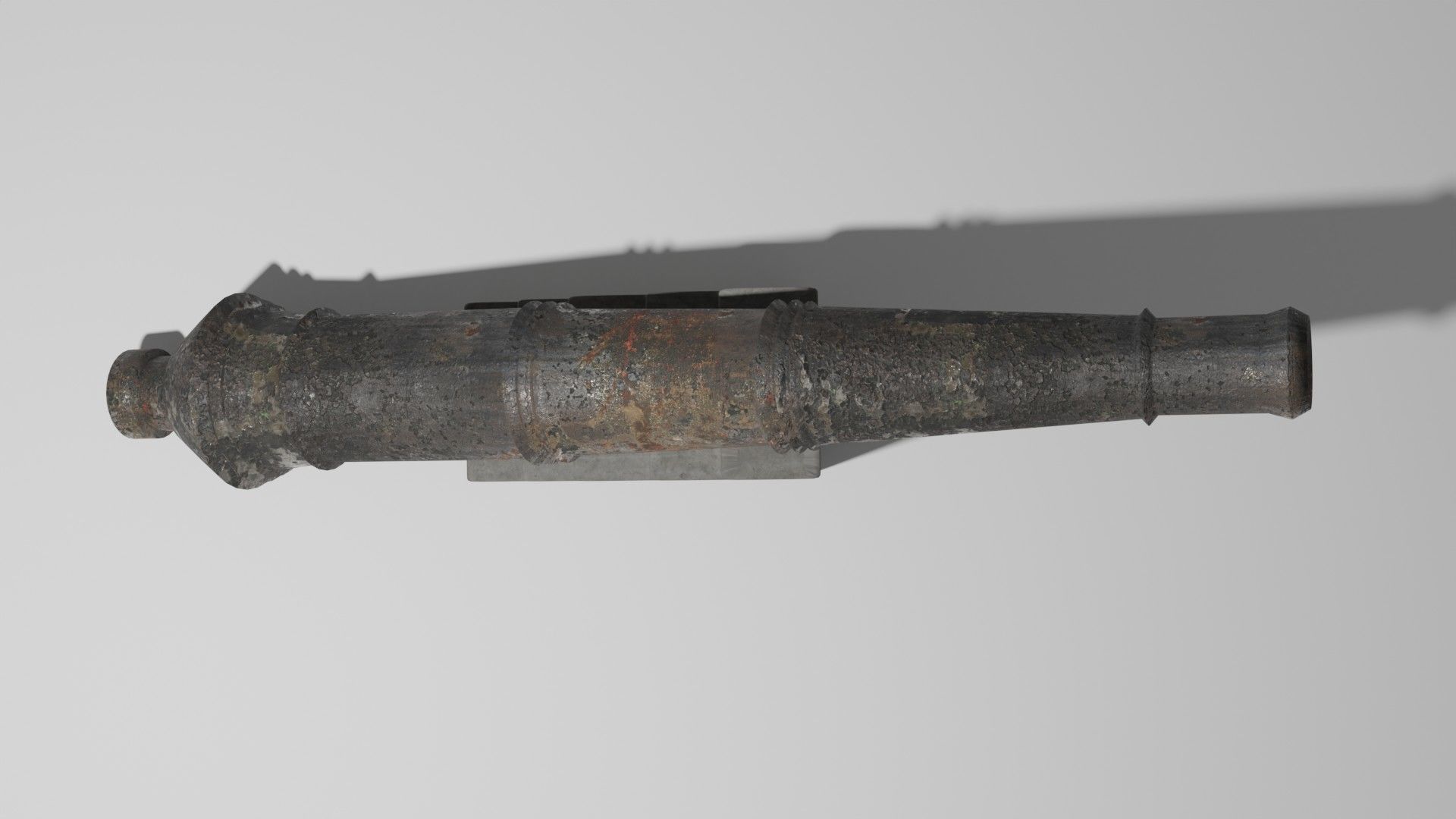 Cannon Statue Low-poly 3D model_1