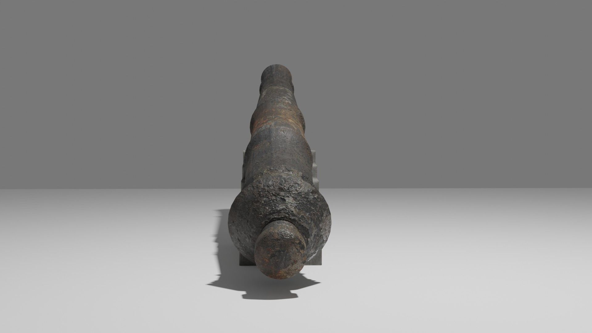 Cannon Statue Low-poly 3D model_3