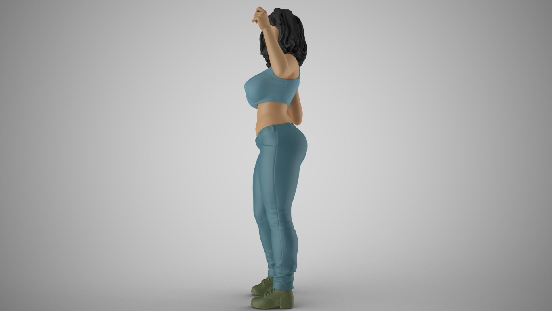 Girl Having Fun 4 3D print model_9