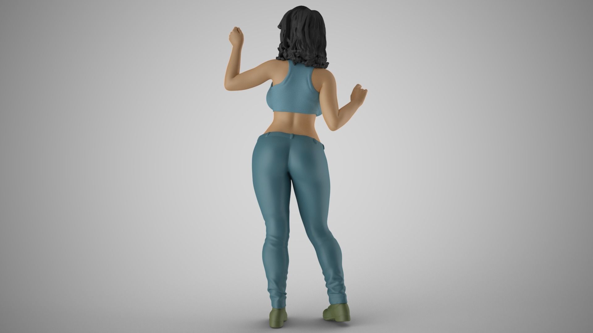 Girl Having Fun 4 3D print model_7