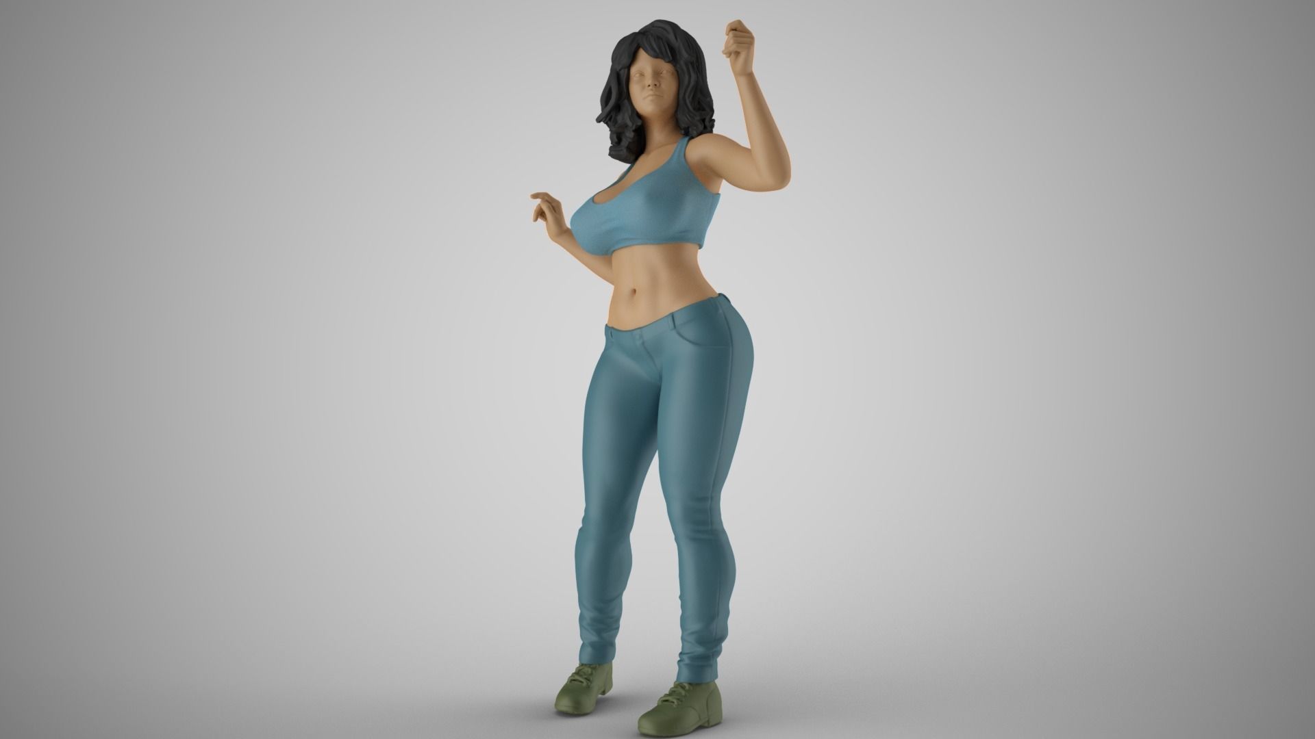 Girl Having Fun 4 3D print model_10