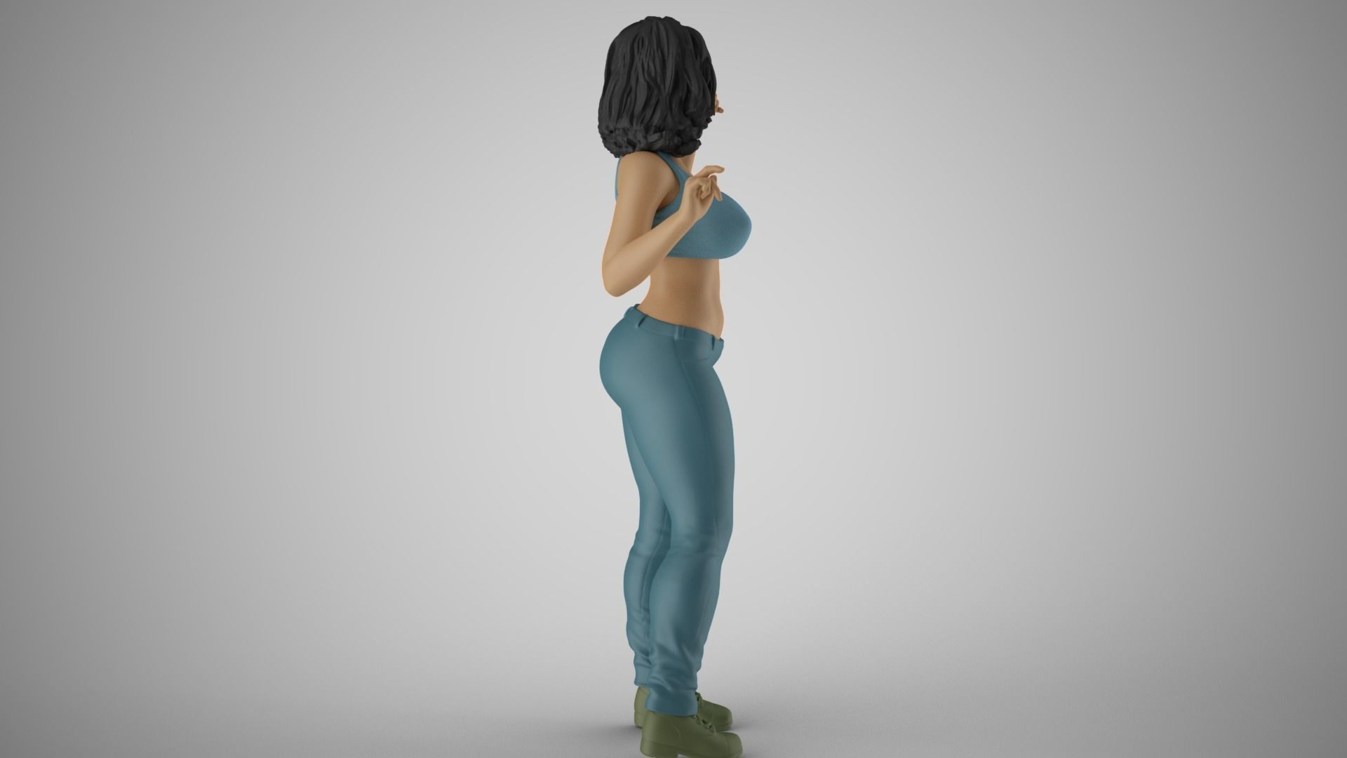 Girl Having Fun 4 3D print model_5