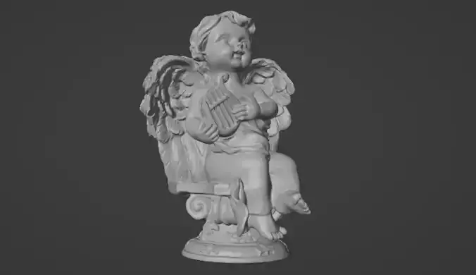 Angel cupid statue