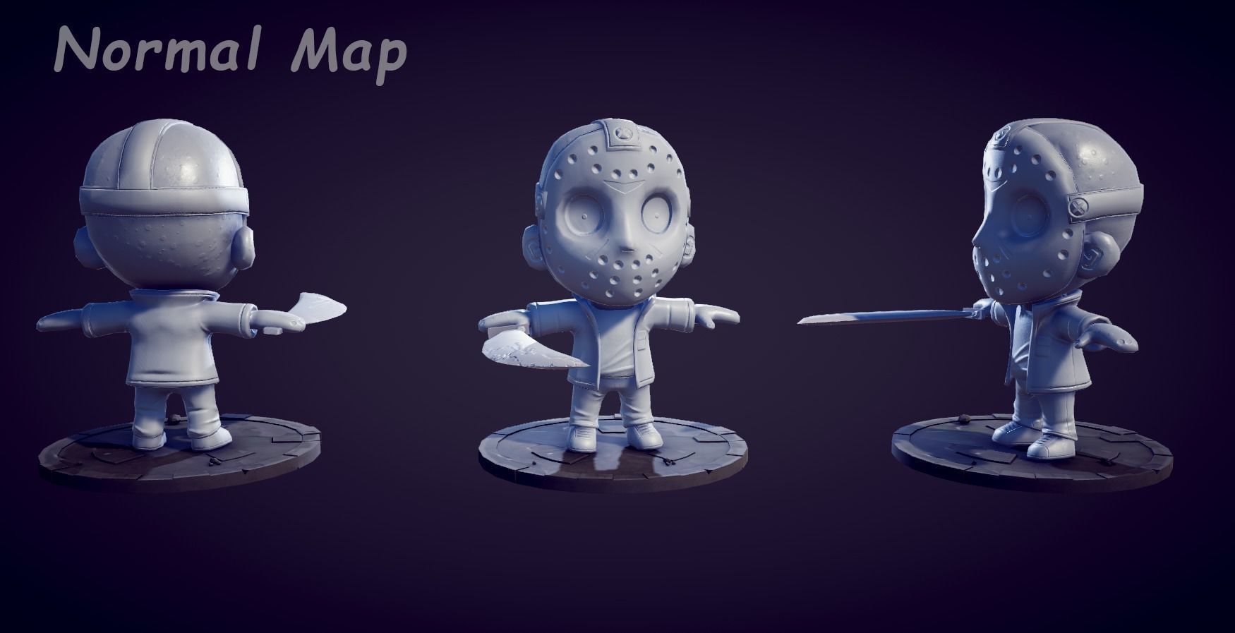 Mini Slasher Low-poly 3D model_5