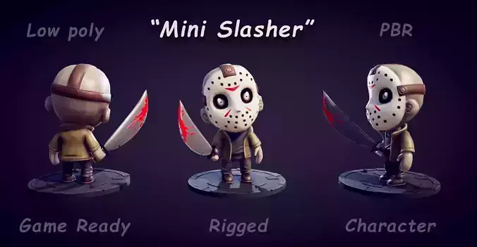 Mini Slasher Low-poly 3D model