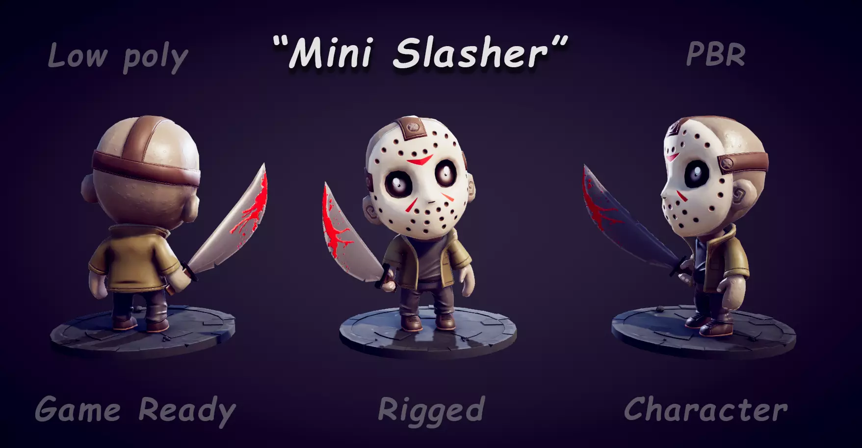 Mini Slasher Low-poly 3D model_0