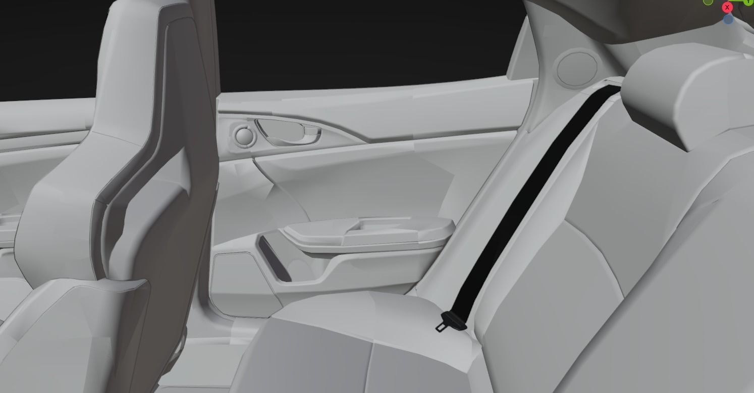 Honda Civic Type-R  Low-poly 3D model_54
