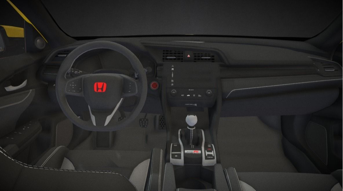 Honda Civic Type-R  Low-poly 3D model_41