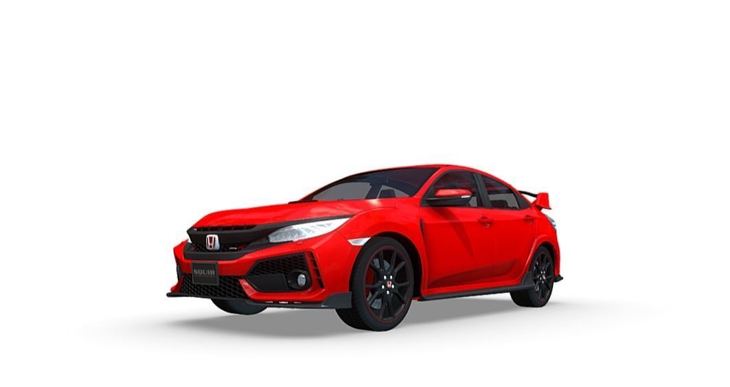 Honda Civic Type-R  Low-poly 3D model_44